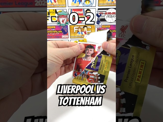 LIVERPOOL VS SPURS Pack Opening | Premier League Stickers 2025 Carabao Cup Match Prediction #shorts