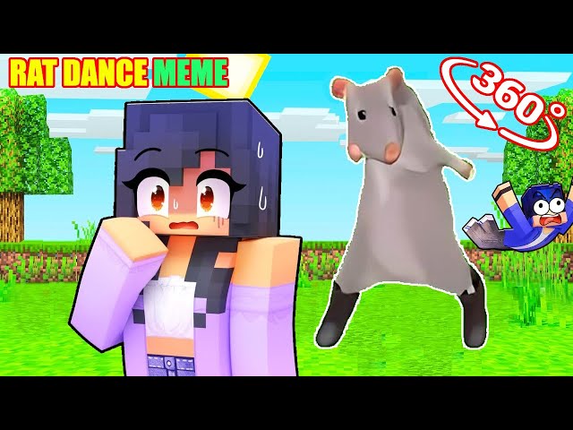 Aphmau Surviving Against RAT DANCE MEME in Minecraft - Gameplay 360°