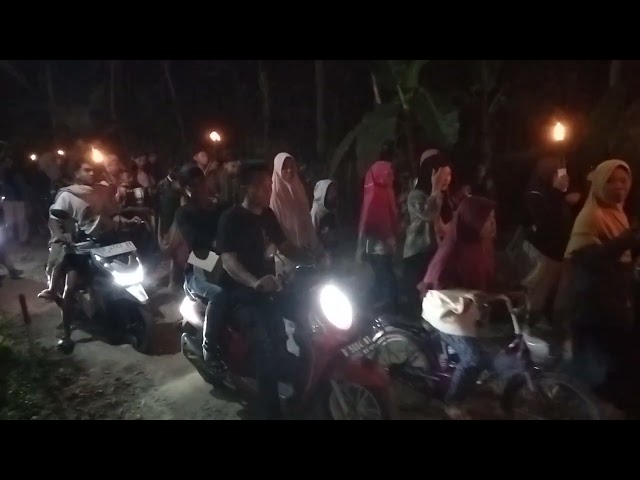 Pawe obor Hari kemerdekaan Indonesia yang  ke 79 desa' Kamulyan kec Bantarsari Kab Cilacap