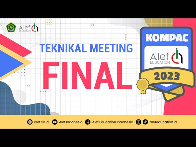 Teknikal Meeting Final KOMPAC 2023