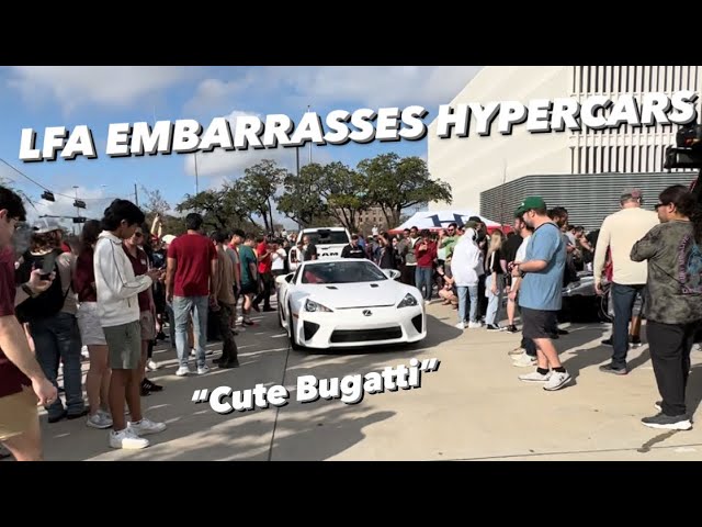 Lexus LFA Shuts Down BIGGEST Car Meet in the Country! Almost crashed. Cars & Coffee.