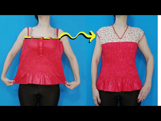 Magic Sewing Tricks, How to Downsize Top and transform into a blouse!