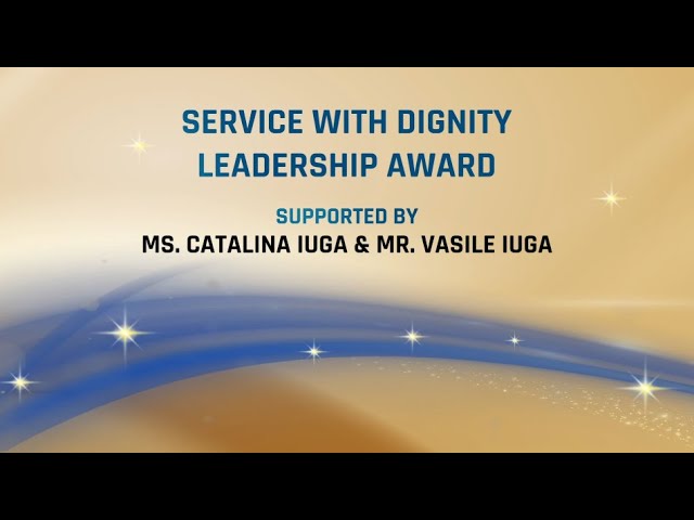 Gl. Daniel Petrescu, awardee of the „Service with Dignity Leadership Award”