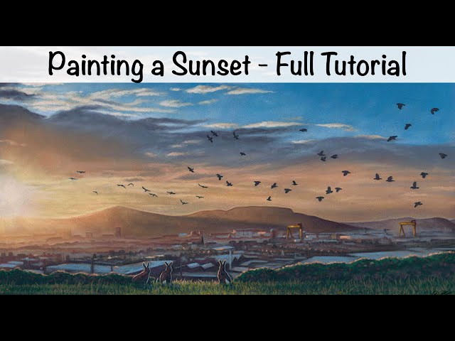 How to Paint a Sunset Sky in Soft Pastel - Full Tutorial