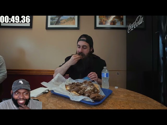 CHICAGO DUDE REACTS THE BIGGEST DONAIR KEBAB CHALLENGE...'THE DONAIROSAURUS REX'! | BeardMeatsFood