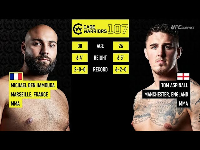 Cage Warriors 107: Tom Aspinall vs Michael Ben Hamouda | September 28, 2019