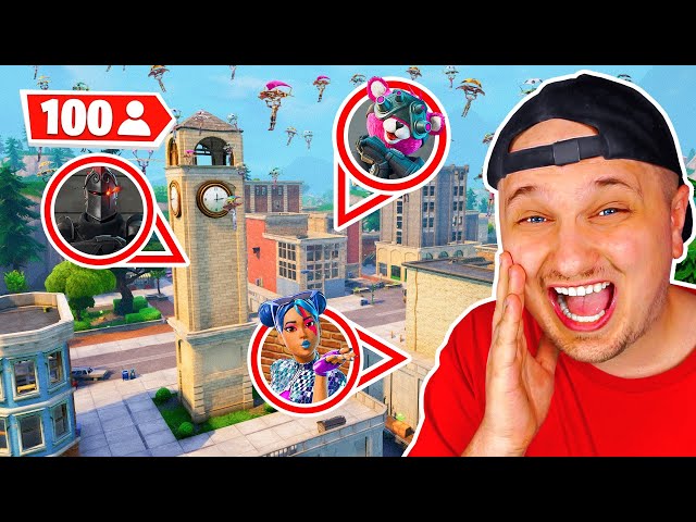 100 WIDZÓW CHOWANEGO NA TILTED TOWERS w FORTNITE