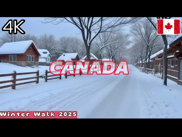 Breathtaking 4K HDR Winter Walk in Canada | January 2025