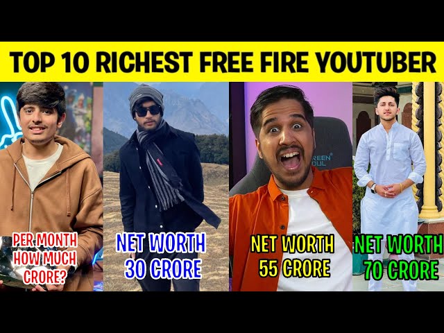 Top 10 Highest Earning Free Fire YouTuber 2024 | Total Gaming,As Gaming,Tecno Gamerz, Lokesh Gamer