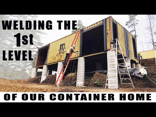 WELDING TOGETHER our CONTAINER HOUSE! Ep. 12