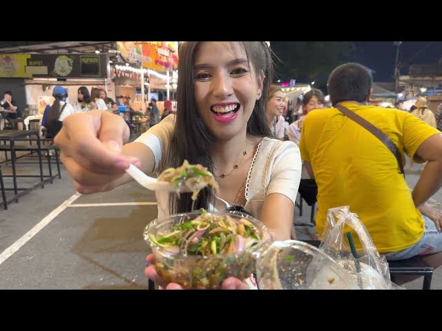 500 Baht Challenge At Bangkok New Night Market - Thai Street Food