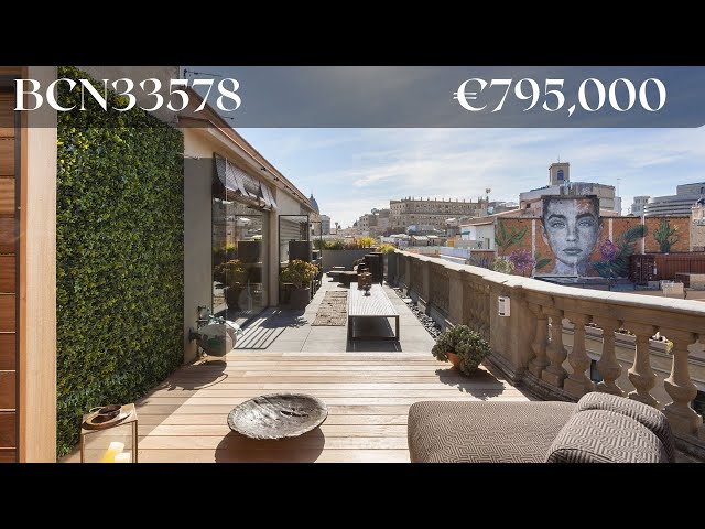 Exclusive penthouse loft with unique interior design for sale in Via Laietana, Barcelona