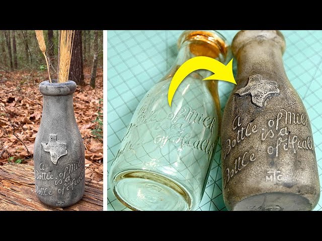 DIY Concrete Vase (From A Milk Bottle)