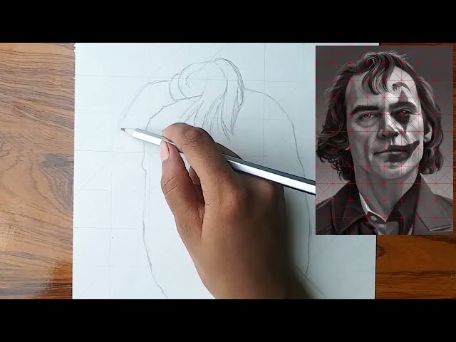 Joker drawing | grid method | shikha's sketching