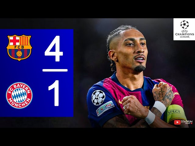 Barcelona vs Bayern Munich (4-1) Extended Highlights | Uefa Champions League | Lewandowski,Raphinha