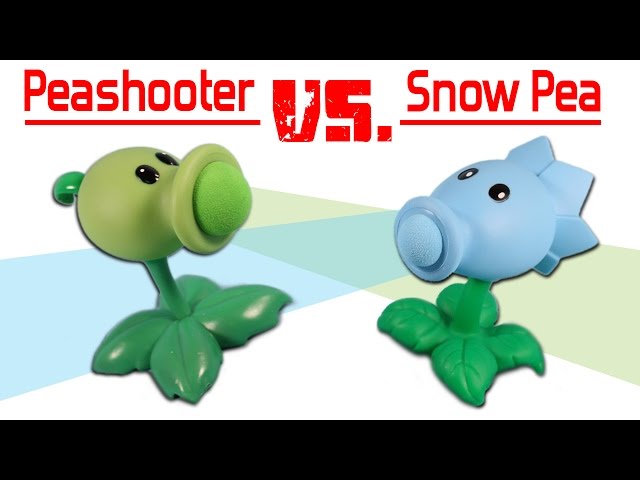 Plants vs. Zombies Pea Shooter Popper vs. Snow Pea Shooter Popper