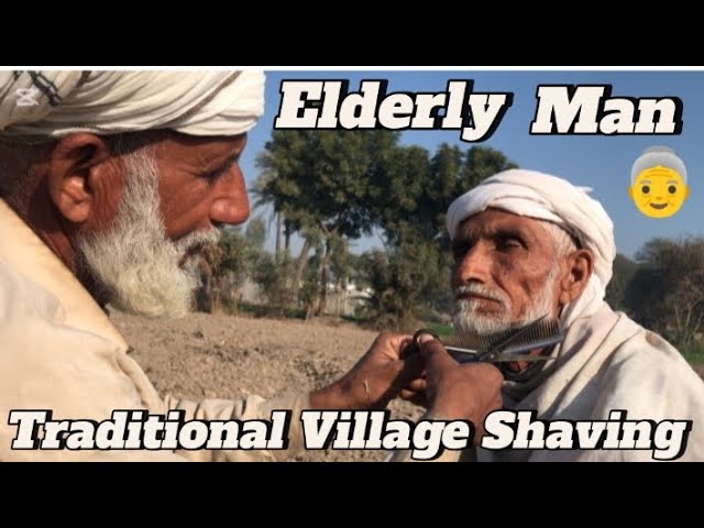 ASMR Traditional Shaving Relaxing Old Village Shave with a Poor Elderly Man | ASMR Mani