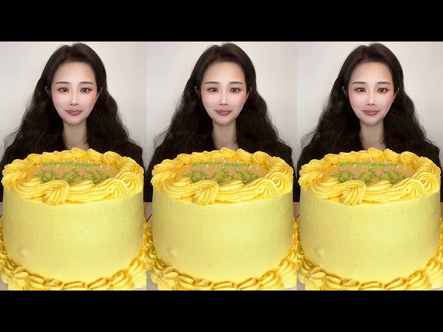 Asmr🍰Eating Pistachio Custard Cake🍰 (Soft And Waxy Sound) 크림丨먹방丨Mukbang丨Satisfying丨Eatingshow