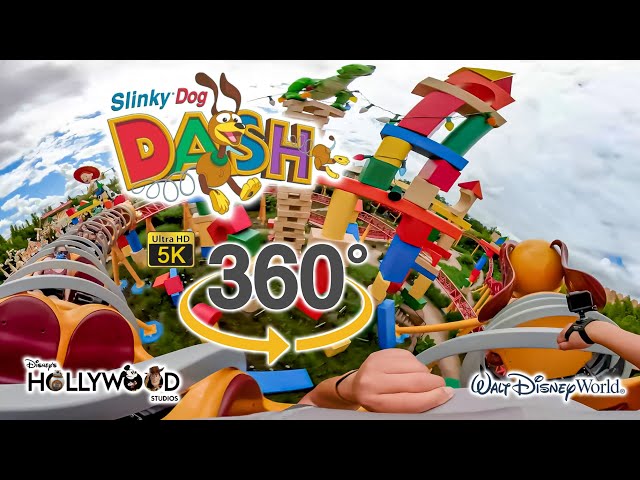 VR 360 Slinky Dog Dash Roller Coaster On Ride Ultra HD 5K POV Walt Disney World 10-26-2020