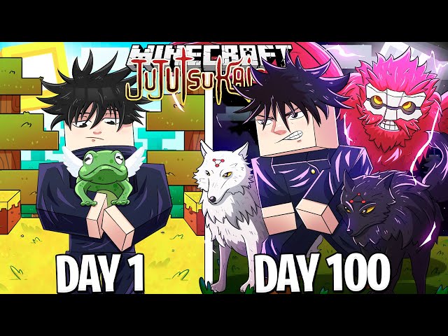 I Survived 100 Days as MEGUMI in Jujutsu Kaisen Minecraft!