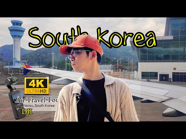 South Korea 🇰🇷 Airplane View ✈️ | Air Travel View| Using DJI OP3 | Yeosu, Airport| AngeloTours