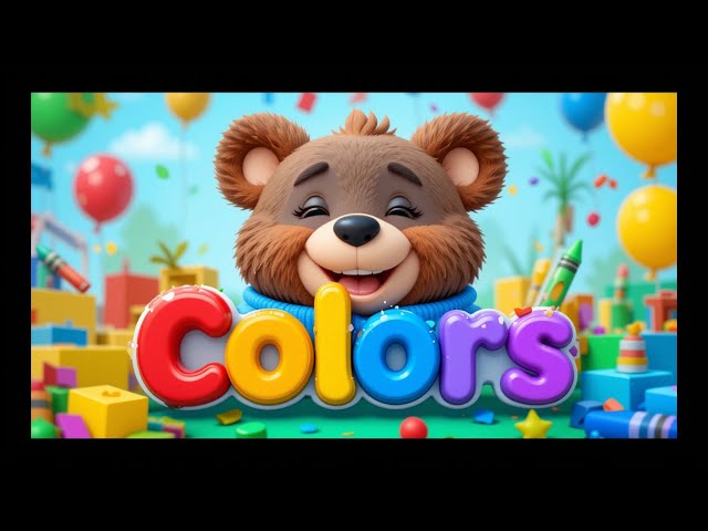 Colors Song for Kids | Benny the Bear Teaches Red, Blue, and More!