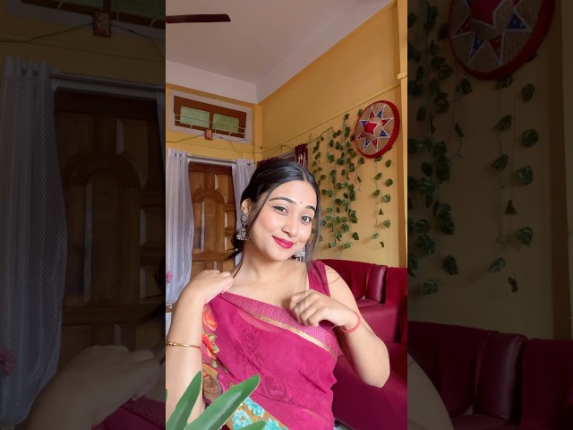 Grwm💖| Saraswati puja makeup look😍 #shorts #youtubeshorts #minivlog #viralvideo