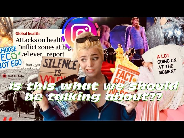 Celebrities & entertainment content in an era of constant tragedy | Taylor Swift vs. Global Warming?