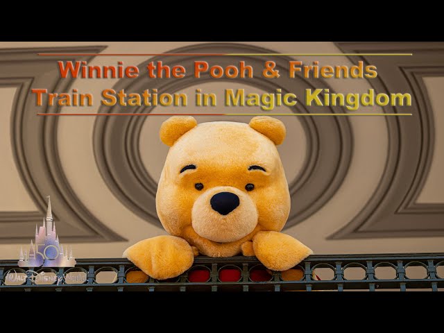 8K Winnie the Pooh & Friends on the Train Station in Disney's Magic Kingdom VR180 3D