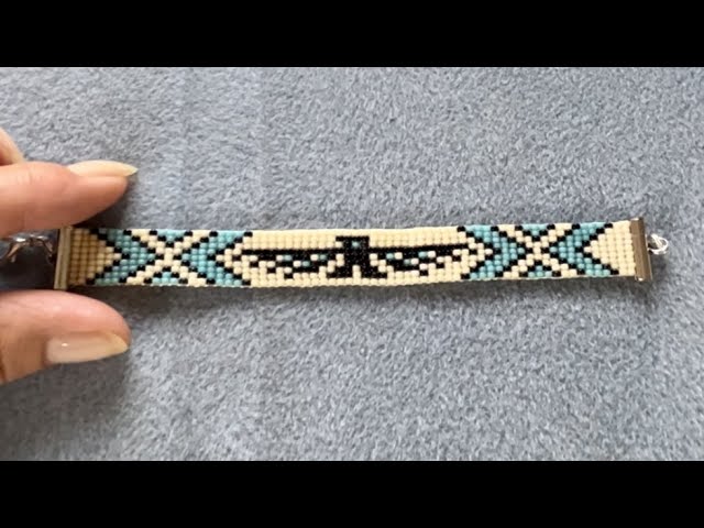 Native American Loom Bracelet FULL TUTORIAL , come bead along with me Native American loom work