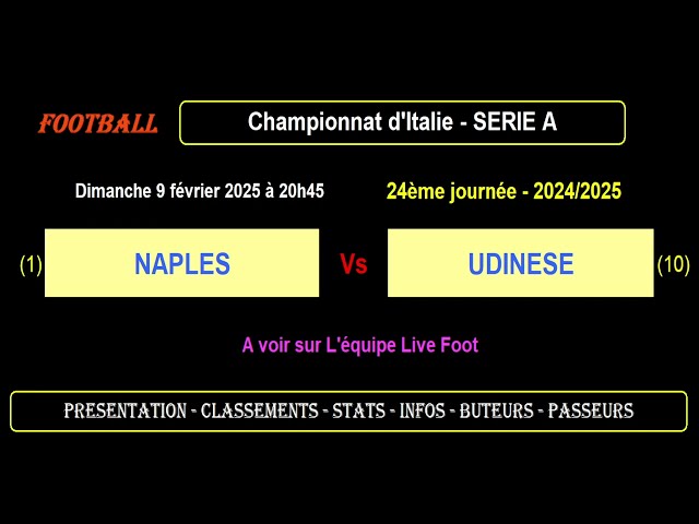 NAPLES - UDINESE: 24th day - Serie A - Football match - 2024-2025 season