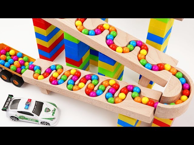 Marble Run Race ASMR 〇 HABA Slope, Dump Truck & Garbage Truck Short Time Relax Healing