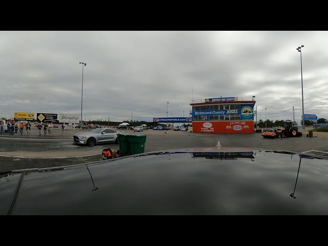 Stinger vs Mustang roll racing at Rockingham Dragway 360 video.  Use your mouse!