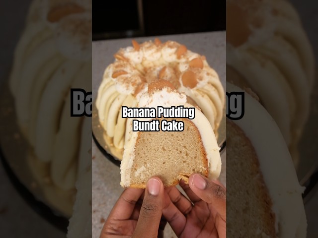 Banana Pudding Bundt Cake! #bananapudding #cakerecipe