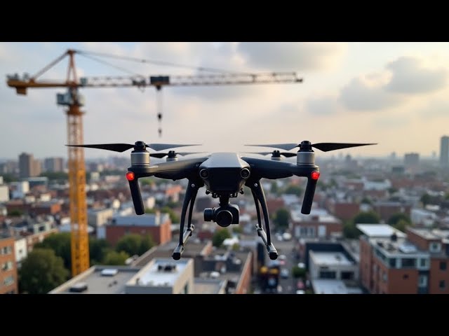 Drones and Rooftop Cranes 4K