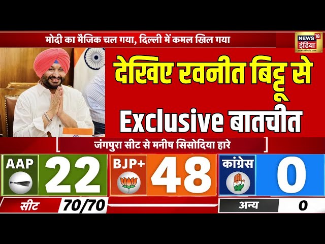 Delhi Elections 2025: देखिए रवनीत सिंह बिट्टू से खास बातचीत | Amish Devgan | News18 India