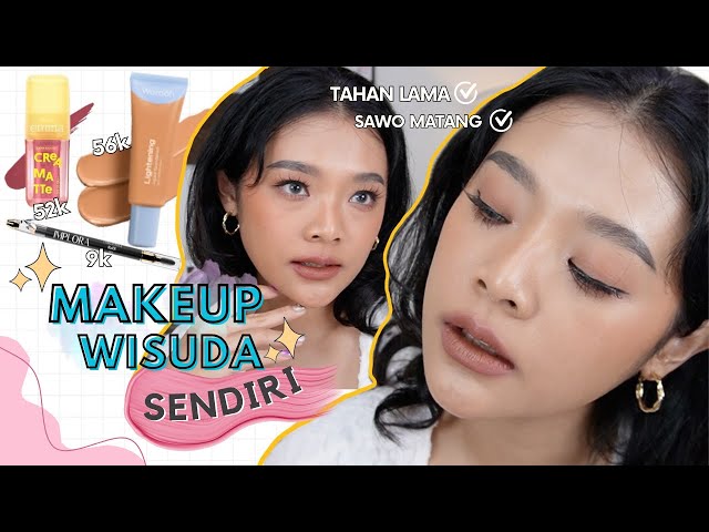 MAKE UP WISUDA SENDIRI MULAI DARI 9RIBUAN,  TAHAN LAMA, SAWO MATANG APPROVED | RIRIEPRAMS