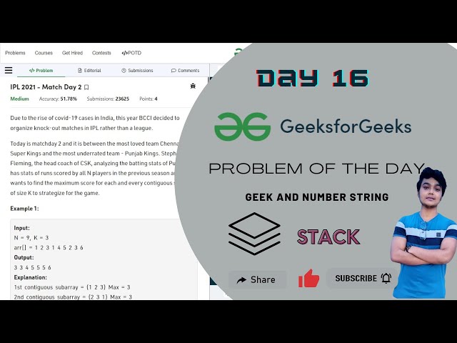 Day 16 - Geek and Number String || Stack ||  GFG POTD || 23 September || Ritabrata Paul