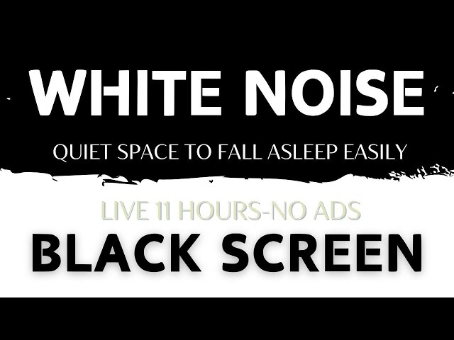 [LIVE] 11 Hours of White Noise Black Screen - Deep Sleep and Relaxation Without Ads