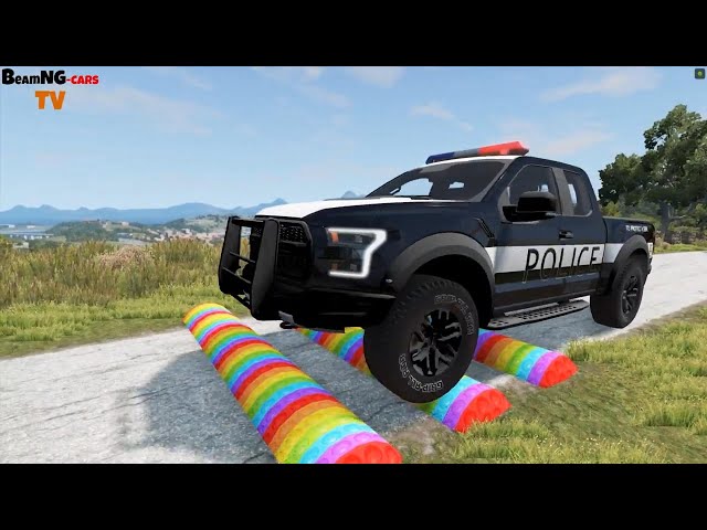 Cars vs Massive Speed Bumps and Muddy Roads #61 - BeamNG.drive | BeamNG-Cars TV live 7