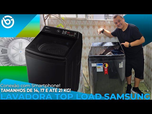 Lavadora Samsung Top Load  | CAPACIDADE Até 23 Kg, Conexão Inteligente e Economia de Água e Energia!