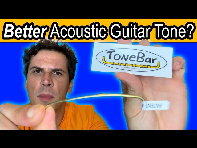 ToneBar - Improve Acoustic Guitar Tone? - Before/After Demo with the same guitar/strings!