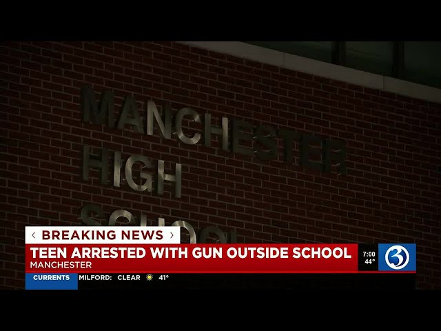 VIDEO: Teen arrested with gun outside school in Manchester