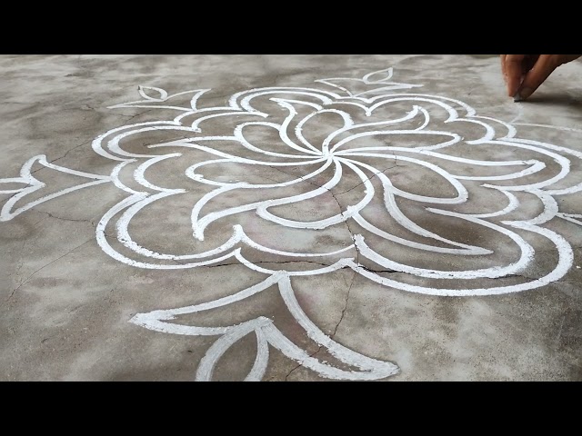 5*3 easy rangoli 🌺🌹💐🌹