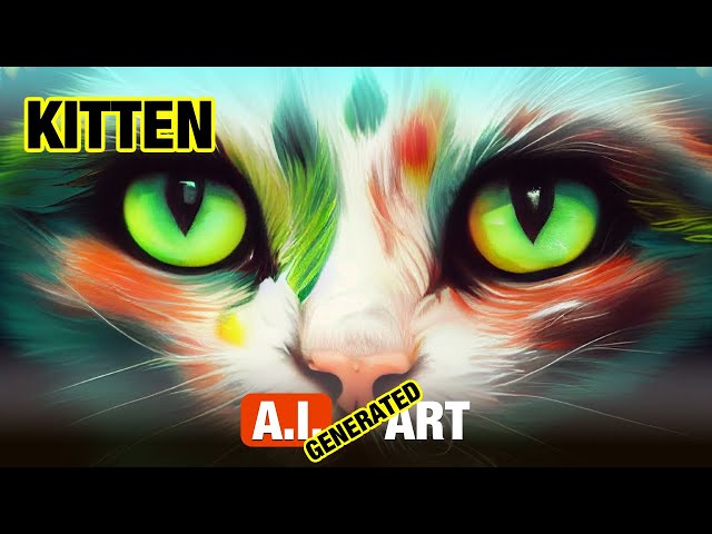 Kitten. A.I. generated ART. Text to Image.