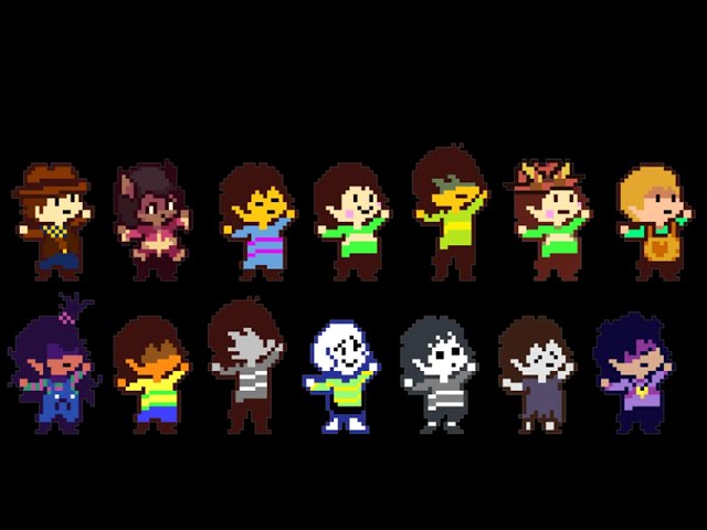 THE ENTIRE UNDERTALE MULTIVERSE CLOVER DANCING