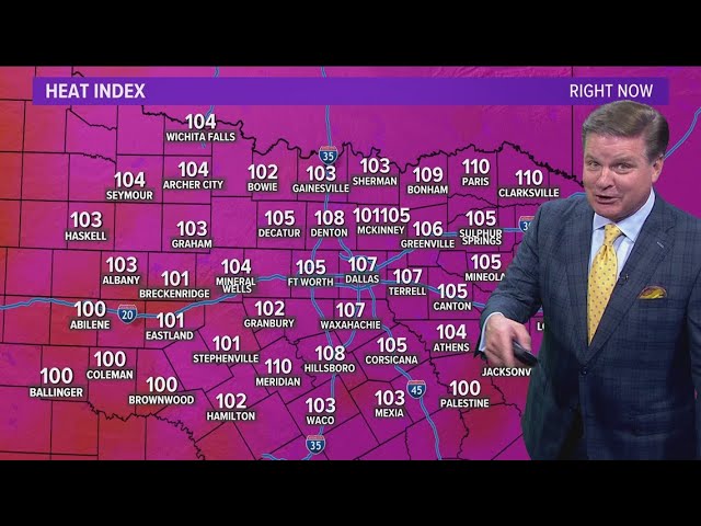 Oops: It was "101,105 heat index" in McKinney on Thursday