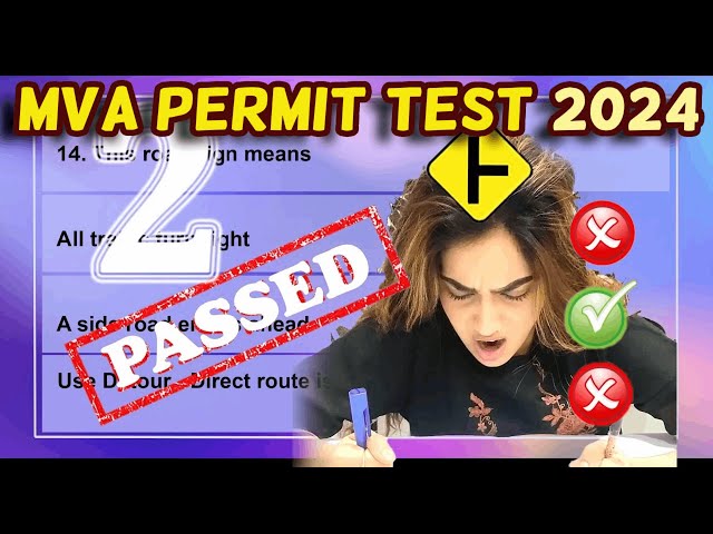 MVA Permit Test 2025 | MVA Permit Practice Test | Online Questions and Answers 2