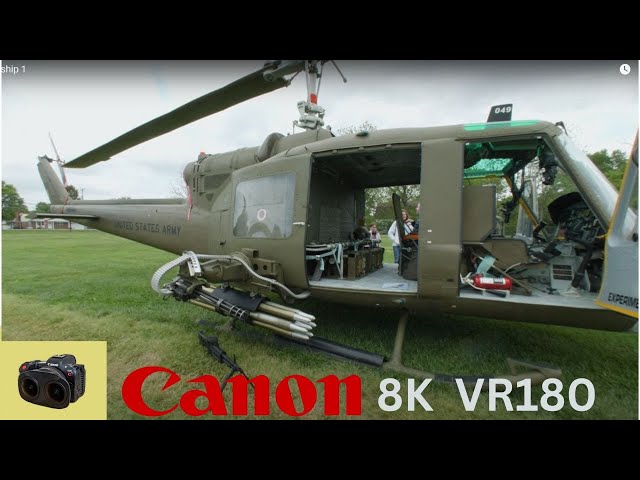 Huey UH-1B Gunship 049 Armed Forces Day Findlay Ohio 2023 Canon 8K60 VR180