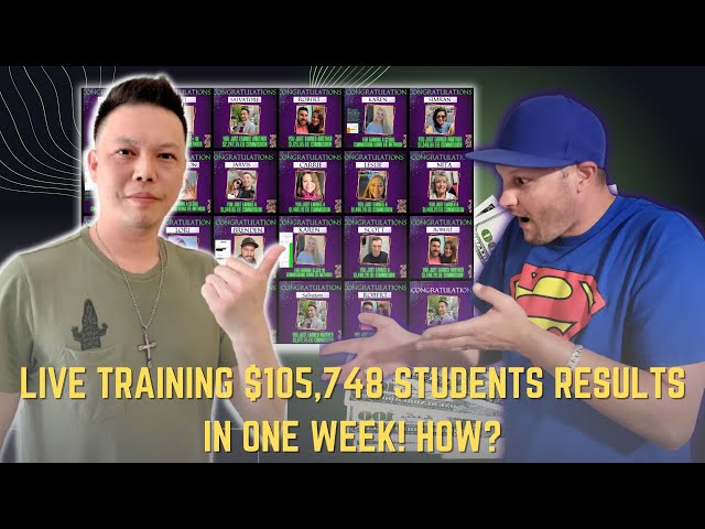 Live Training 105,748 Student Results In One Week! HOW